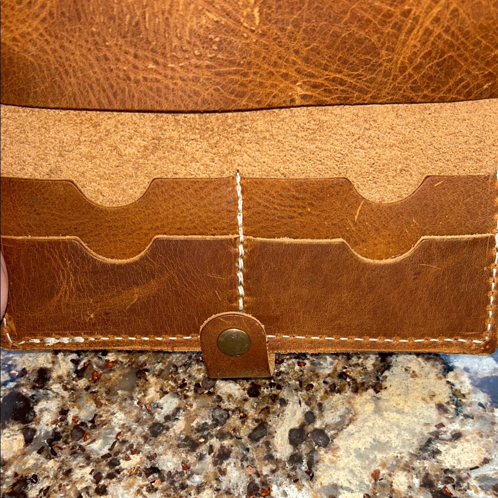 Coastal Hill Leather Goods Tan Card Holder - Picture 9 of 15
